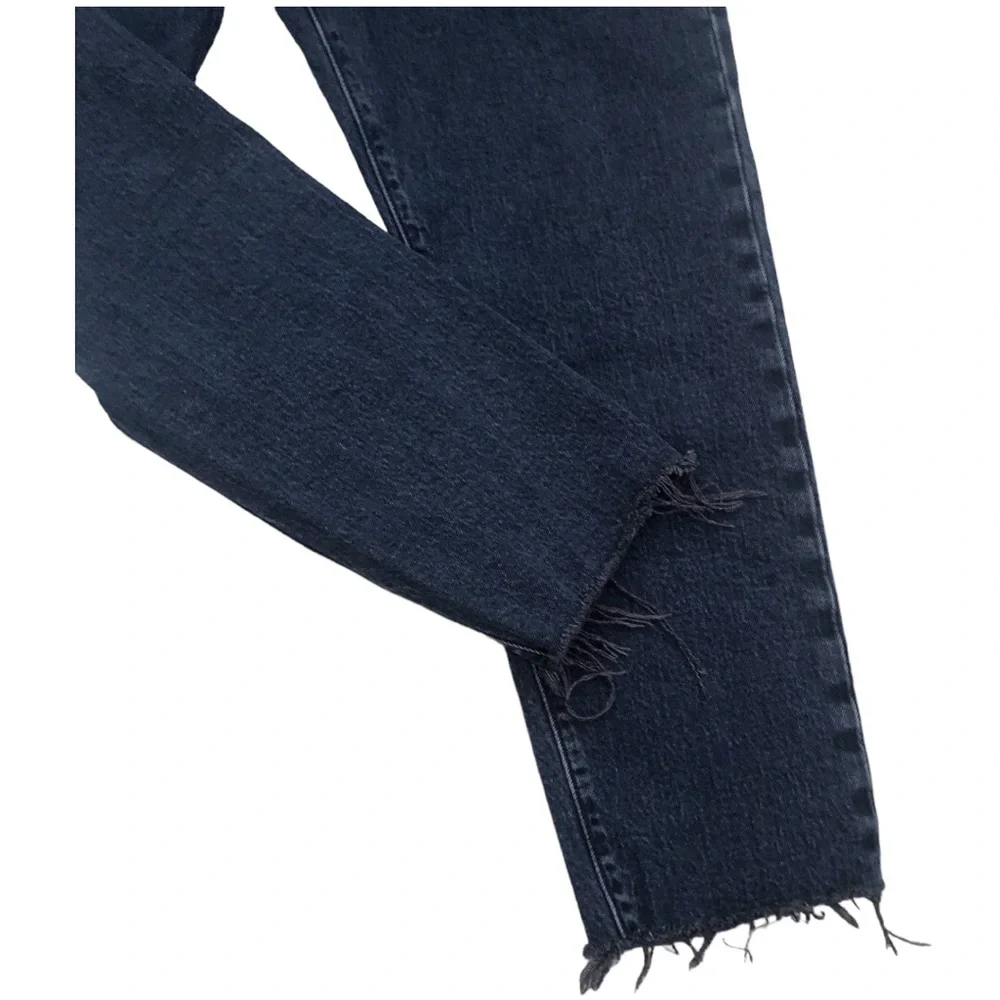 R19 Levi’s wedgie Icon fit high rise button fly jeans size 31 black & blue - Picture 7 of 13